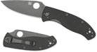 Spyderco C122GBBKP Tenacious Folding Knife 3.38" Black