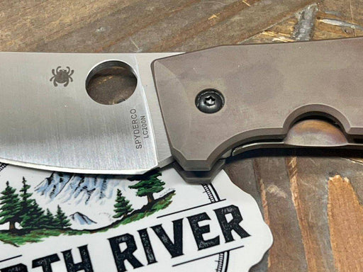 Spyderco C211TIP SpydieChef Semi-Custom Ti Folding Knife 3.32" LC200 (USA)