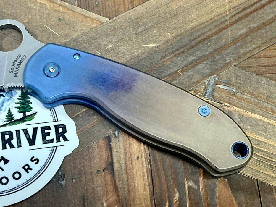 Spyderco C223GPDGY Para 3 Semi-Custom All Ti Hardware Maxamet Knife (USA)