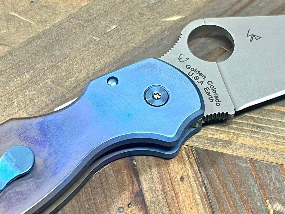 Spyderco C223GPDGY Para 3 Semi-Custom All Ti Hardware Maxamet Knife (USA)