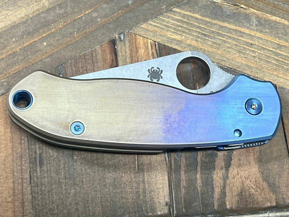 Spyderco C223GPDGY Para 3 Semi-Custom All Ti Hardware Maxamet Knife (USA)