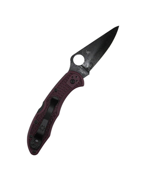 Spyderco Delica 4 Burgundy Lightweight Sprint Run CTS-PD#1 Black Plain Edge C11BGBKP