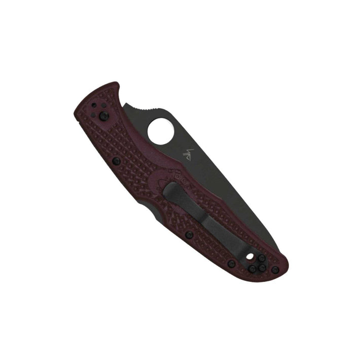 Spyderco Endura 4 Lightweight Sprint Run C10BGBKP Folding Knife 3.8" CTS-PD#1 Black Plain Blade Burgundy FRN Handles Lockback