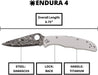 Spyderco Endura C10TIPD 3.83" VG10 Damascus Plain Blade, Titanium Handles