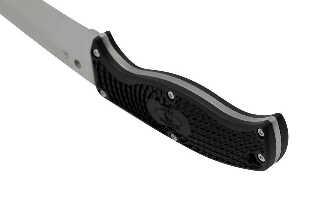 Spyderco FB31PBK2 Enuff 2 Fixed Knife 3.93" VG10 Leaf Shaped Plain Edge Blade Black FRN