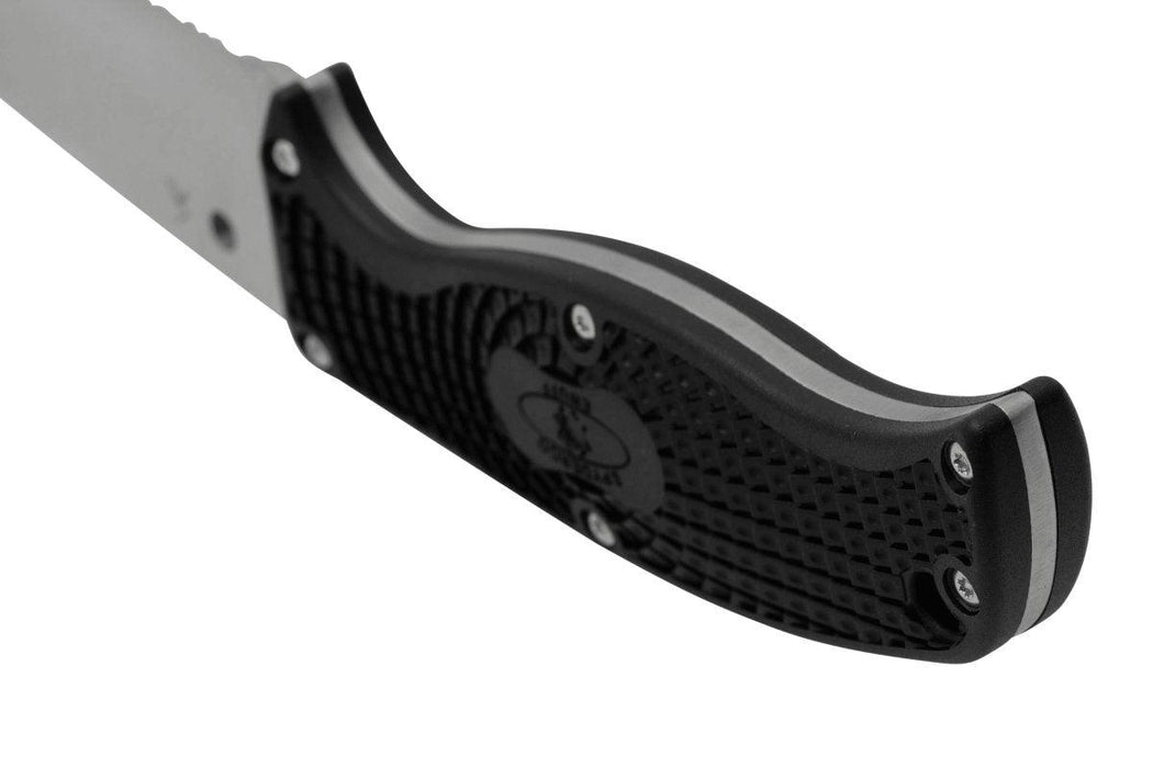 Spyderco FB31SBK2 Enuff 2 Fixed Knife 3.93" VG10 Leaf Shaped Serrated Blade Black FRN Handles