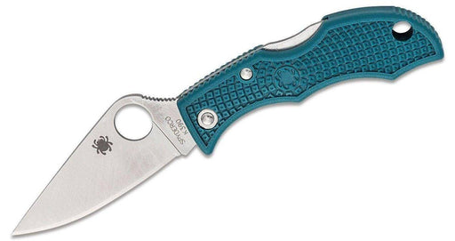 Spyderco Ladybug 3 Knife 1.97" K390 Satin Plain Blade, Blue FRN Handles - LFP3K390