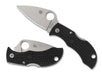 Spyderco Manbug Folding Knife 1.9" VG10 Satin Leaf Shaped Serrated Blade Black FRN Handles