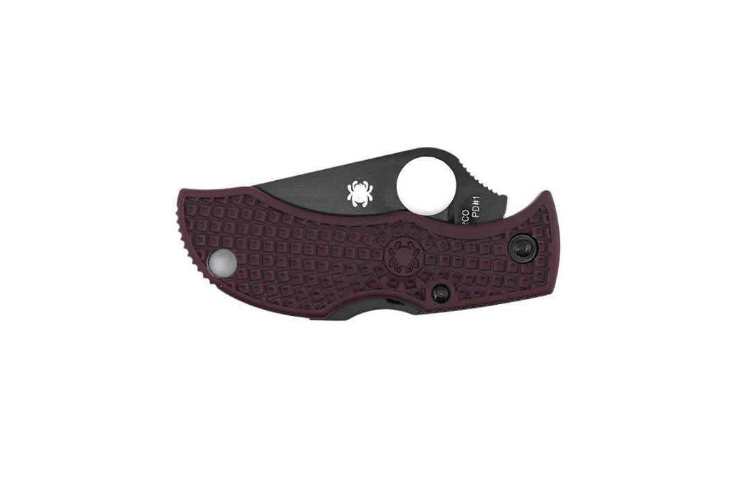 Spyderco Manbug Lightweight Pocket Knife 1.9" Burgundy FRN Sprint Run