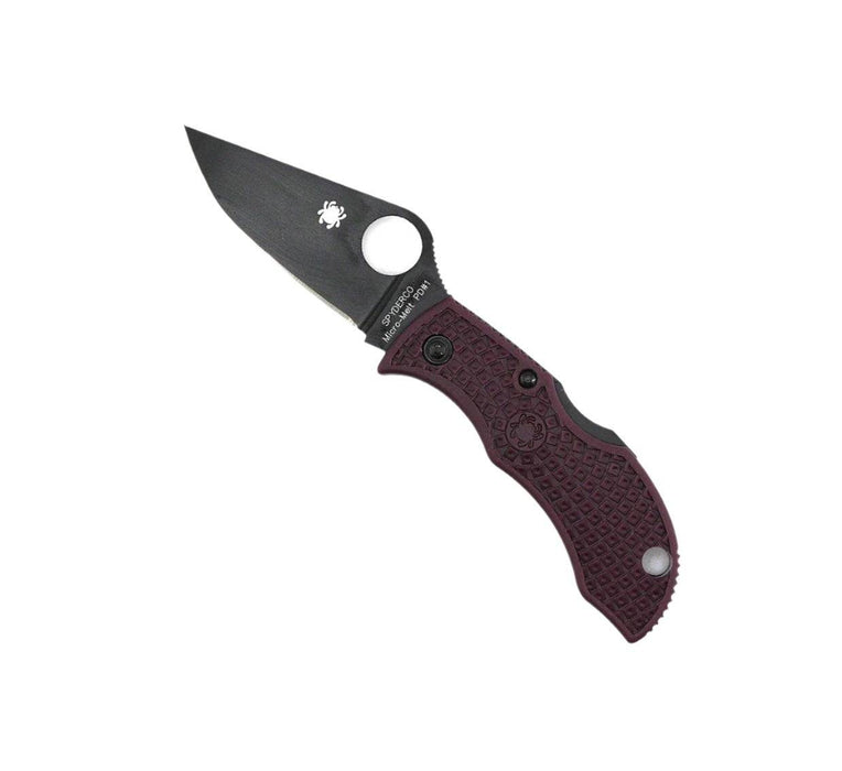 Spyderco Manbug Lightweight Pocket Knife 1.9" Burgundy FRN Sprint Run