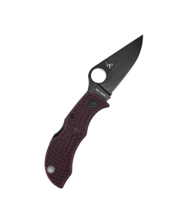 Spyderco Manbug Lightweight Pocket Knife 1.9" Burgundy FRN Sprint Run