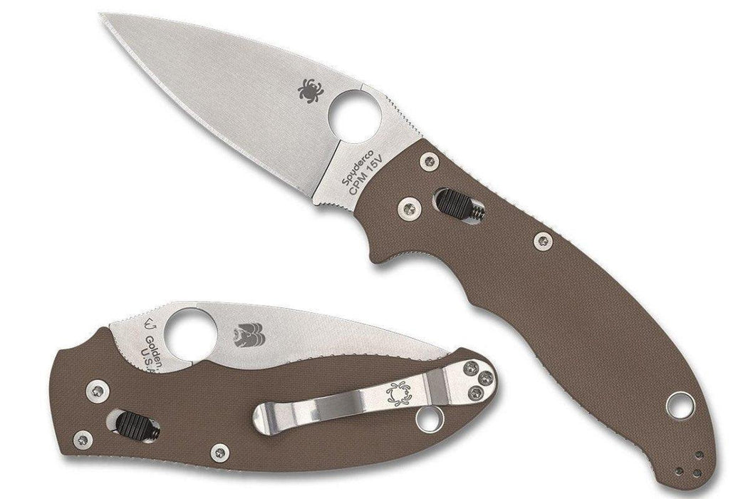 Spyderco Manix 2 Brown G-10 - CPM 15V - Sprint Run (USA)