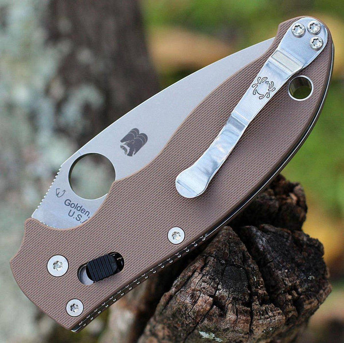 Spyderco Manix 2 Brown G-10 - CPM 15V - Sprint Run (USA)