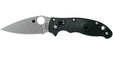 Spyderco Manix 2 Knife Plain Blade Black Handles