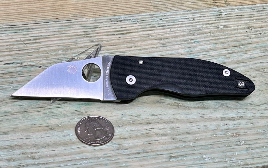 Spyderco MicroJimbo Folding Knife 2.45" S30V Satin Plain Blade Black G10 Handles