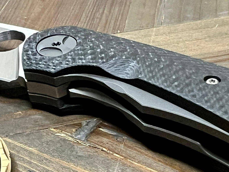 Spyderco Nati Amor Subvert Sprint Run Folding Knife 4.12" CPM-20CV Satin Plain Blade Carbon Fiber Handles