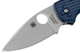 Spyderco Native 5 Lightweight Knife 2.95" CPM-SPY27 Satin Plain Blade, Cobalt Blue Handles