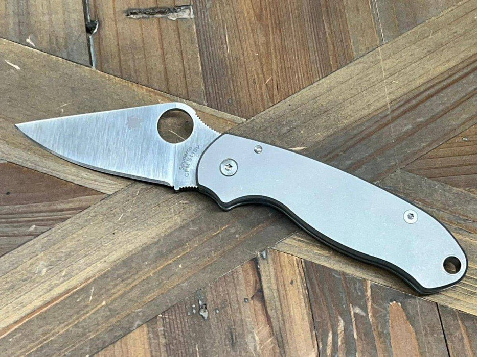 Spyderco Para 3 C223GP Custom Titanium Handles Knife 3" S110V Satin (USA)