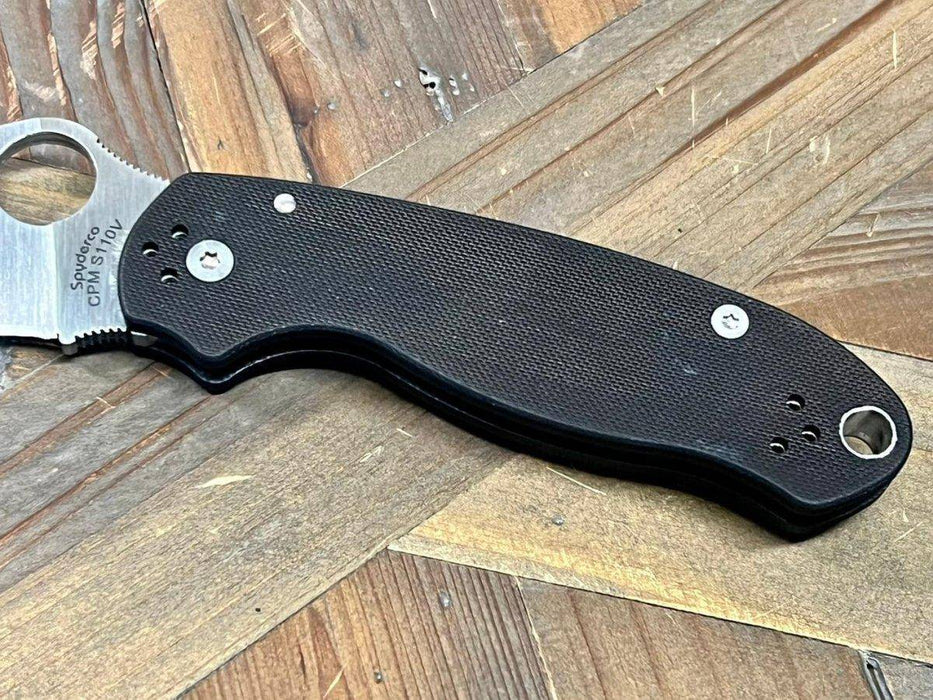 Spyderco Para 3 C223GPDBCK Knife 3" S110V Satin Blade Black Handles G10 (USA)