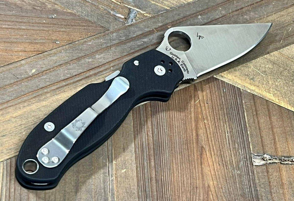 Spyderco Para 3 C223GPDBCK Knife 3" S110V Satin Blade Black Handles G10 (USA)