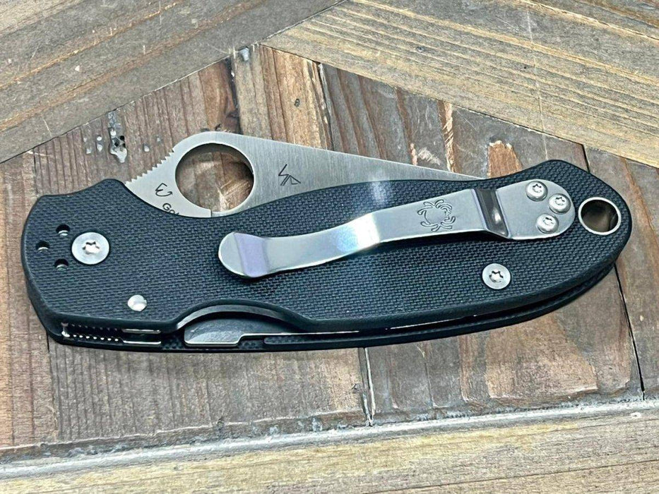 Spyderco Para 3 C223GPDBL Knife 3" S110V Satin Black G10 (USA)