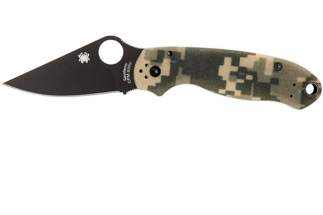 Spyderco Para 3 Knife 3" CPM-S45VN Black Plain Blade, Digital Camo G10 Handles