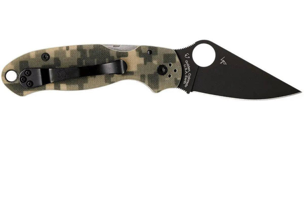 Spyderco Para 3 Knife 3" CPM-S45VN Black Plain Blade, Digital Camo G10 Handles