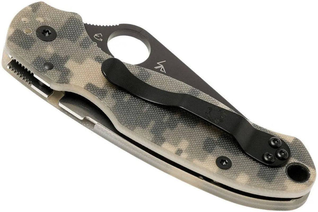 Spyderco Para 3 Knife 3" CPM-S45VN Black Plain Blade, Digital Camo G10 Handles