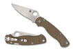 Spyderco Paramilitary 2 C81MPCW2 Folding Knife 3.47" CruWear Canvas Micarta