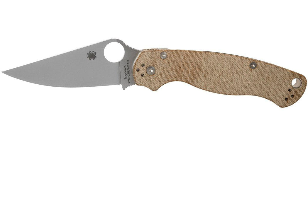 Spyderco Paramilitary 2 C81MPCW2 Folding Knife 3.47" CruWear Canvas Micarta