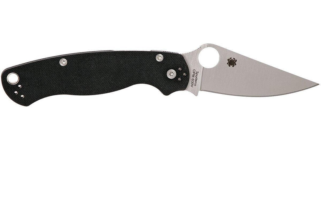 Spyderco Paramilitary 2 Left Handed Knife 3.42" CPM-S45VN Satin Black G10 Handles