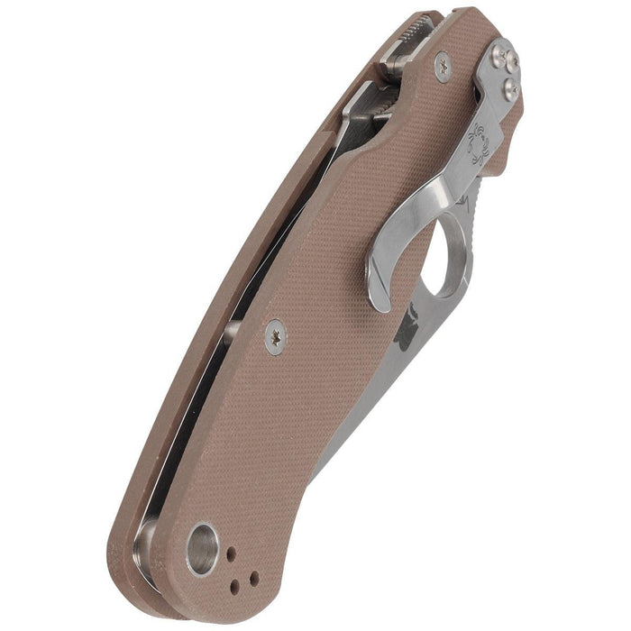 Spyderco Paramilitary 2 Sprint Run C81GPBN15V2 Folding Knife 3.45" CPM-15V Stonewashed Brown G10 (USA)