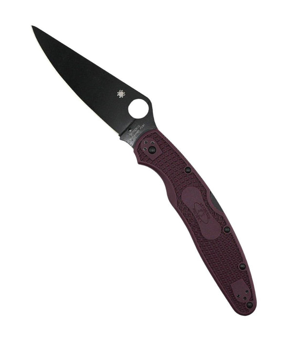 Spyderco Police 4 Burgundy Lightweight Sprint Run CTS-PD#1 Black Plain Edge C07BGBP4