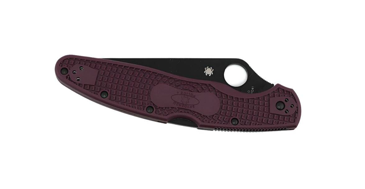 Spyderco Police 4 Burgundy Lightweight Sprint Run CTS-PD#1 Black Plain Edge C07BGBP4