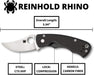 Spyderco Reinhold Rhino Folding Knife 2.35" (C210CFP)