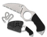 Spyderco Sal Swick 5 Large FB14S5 Fixed Blade Neck Knife 2.73" LC200N Wharncliffe Serrated