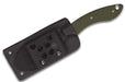 Spyderco Stok Bowie Fixed Blade Knife 2.95" Satin Plain Blade, OD Green G10