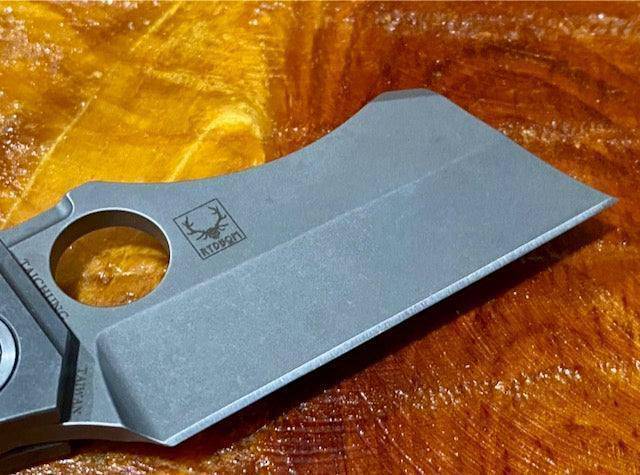 Spyderco Stovepipe Folding Knife 2.78" CPM-20CV Dark Stonewashed Cleaver Blade