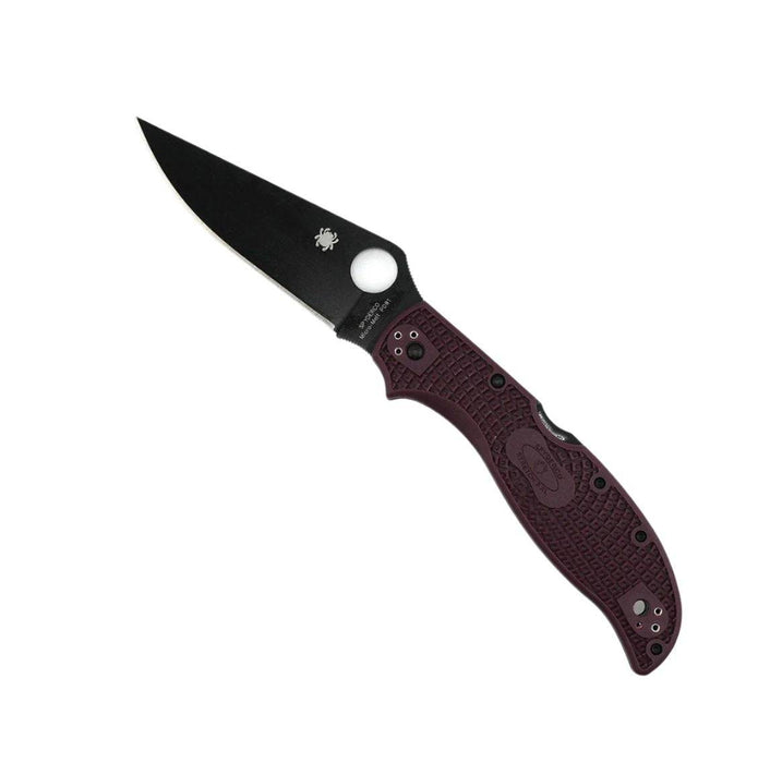 Spyderco Stretch 2XL Lightweight Sprint Run Folding Knife 3.99" Black Blade w/ Burgundy FRN Handles