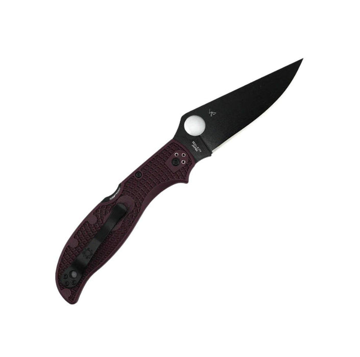 Spyderco Stretch 2XL Lightweight Sprint Run Folding Knife 3.99" Black Blade w/ Burgundy FRN Handles