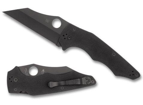 Spyderco YoJumbo Blackout Folding Knife 3.98" S30V Black Blade