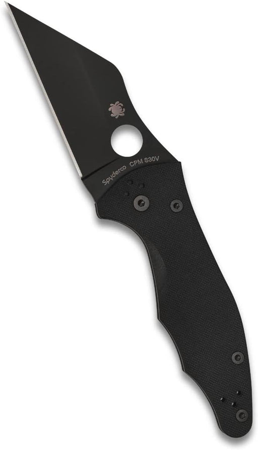 Spyderco YoJumbo Blackout Folding Knife 3.98" S30V Black Blade