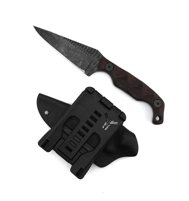 Stroup Knives Mini Black & Red Custom Fixed Blade