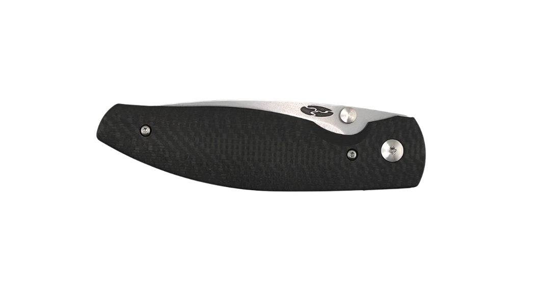 TRM Atom Liner Lock Carbon Fiber Contoured 3D Scales Stonewashed MagnaCut