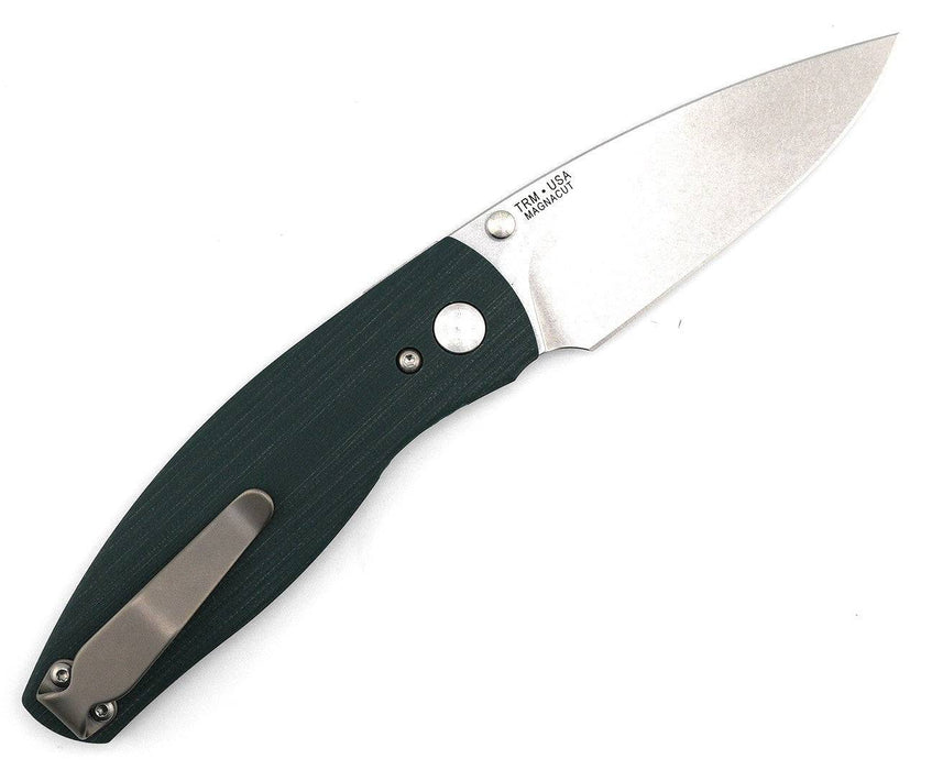 TRM Neutron 2 Linerlock MagnaCut - Forest Green G10 - 3D Contoured Smooth Scales