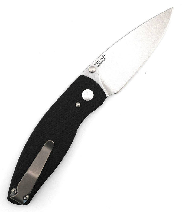 TRM Neutron 2 Linerlock MagnaCut - Jet Black G10 - 3D Contoured Lizard Skin Scales