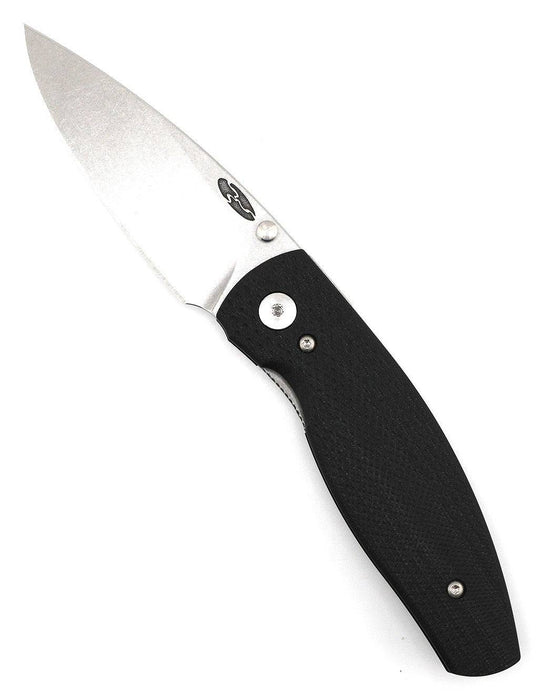 TRM Neutron 2 Linerlock MagnaCut - Jet Black G10 - 3D Contoured Lizard Skin Scales