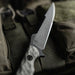 Toor Darter Fixed Blade Knife 4.25" CPM-S35VN Black Etched Double Edge Sawback Vapor Grey G10 (USA)