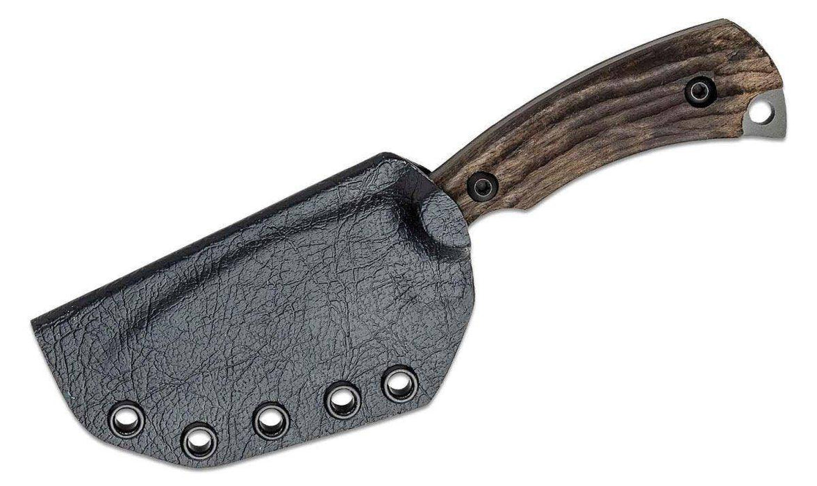 Toor Knives Vellum Fixed Blade Skinner Knife 3.5" CPM-154 Black Skinner, Ebony Wood (USA)