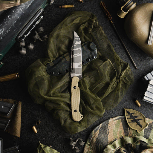 Toor Limited Edition Valor Tropic Thunder Fixed Blade Knife 5.5" CPM-3V Tiger Stripe Camo